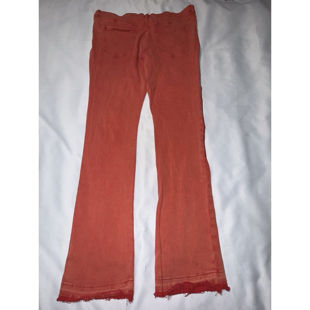 Nova Men Red Denim Jeans , Retro ,38 , Hip Hop Streetwear Distressed - Picture 5 of 5